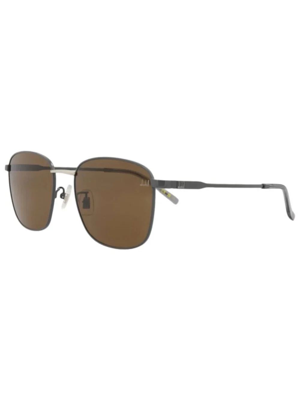 New Dunhill Women's Sunglasses Square Rectangle Metal Frame Mens Grey Grey Brown